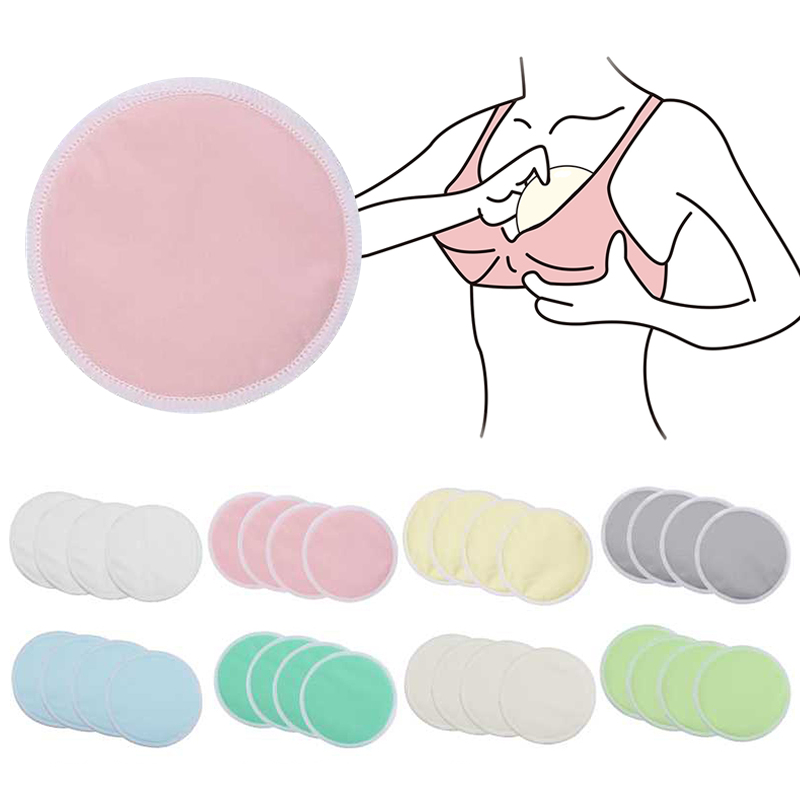 2pcs Three-Layer Bamboo Fiber Ultra-Fine Waterproof Breathable Breast Pad Anti-Overflow Maternity Care Pad Baby Feeding