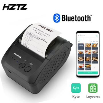 Portable Mini 58mm Bluetooth Wireless Thermal Receipt Ticket Printer For Mobile Phone Bill Machine for Store HZTZ