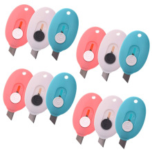 XRHYY 12Pcs Mini Retractable Utility Knife Box Cutter Letter Opener For Cutting Envelope Food Bags Plastic Bag Wrapping Tape