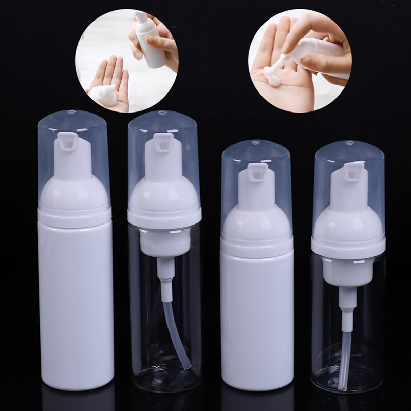 50ML/60ML Bubbler White/Clear Foaming Mousse Bottle Shampoo Lotion Shower Gel Foam Pump Bottles Travel Use