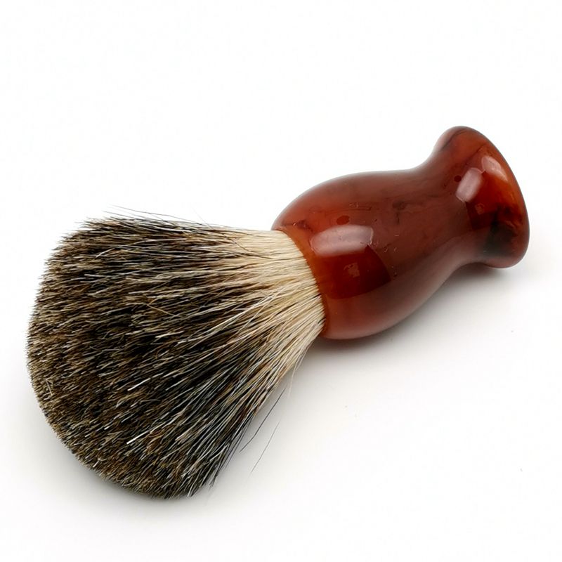 TEYO Pure Badger Hair Shaving Brush of Resin Handle Perfect for Wet Shave Cream Beard Brush