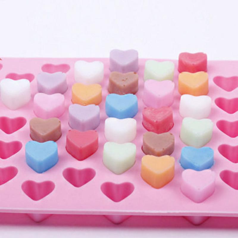 55 Hearts Shape Silicone Ice Cream Tools Chocolate Mould Baking Jelly Candle Father day Kitchen Tools
