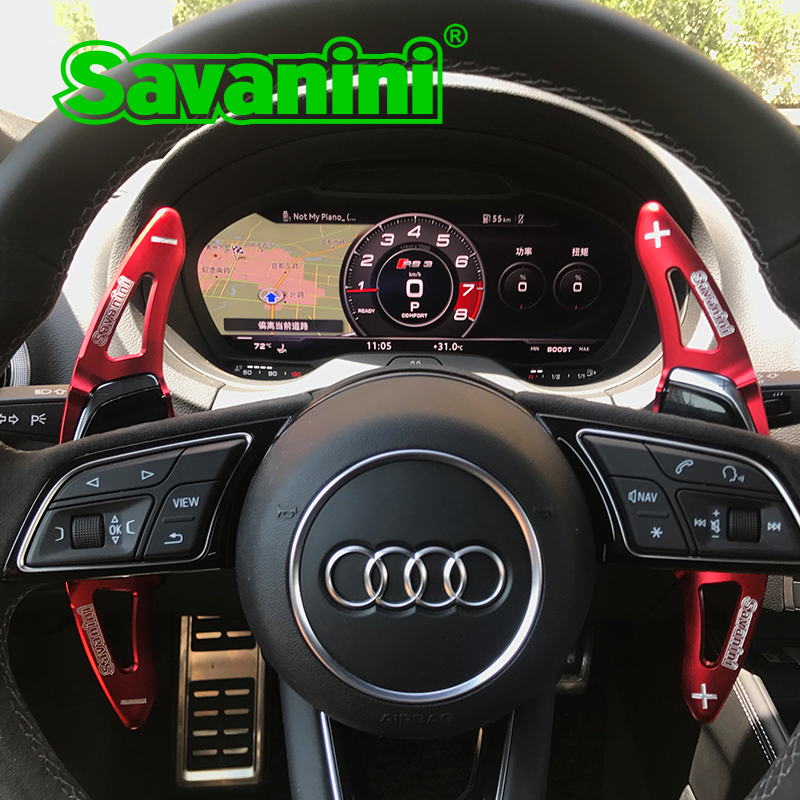 Savanini Aluminum Car Steering Wheel Shift Paddle Extension For New Audi R8(2016-2017),RS3(2017) TT RS(2016-2017) car styling