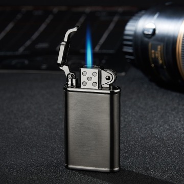 Personality Retro Creative Men's Metal Windproof Gas Lighter Blue Flame Spray Gun Butane Torch Lighter Cigarette Lighter