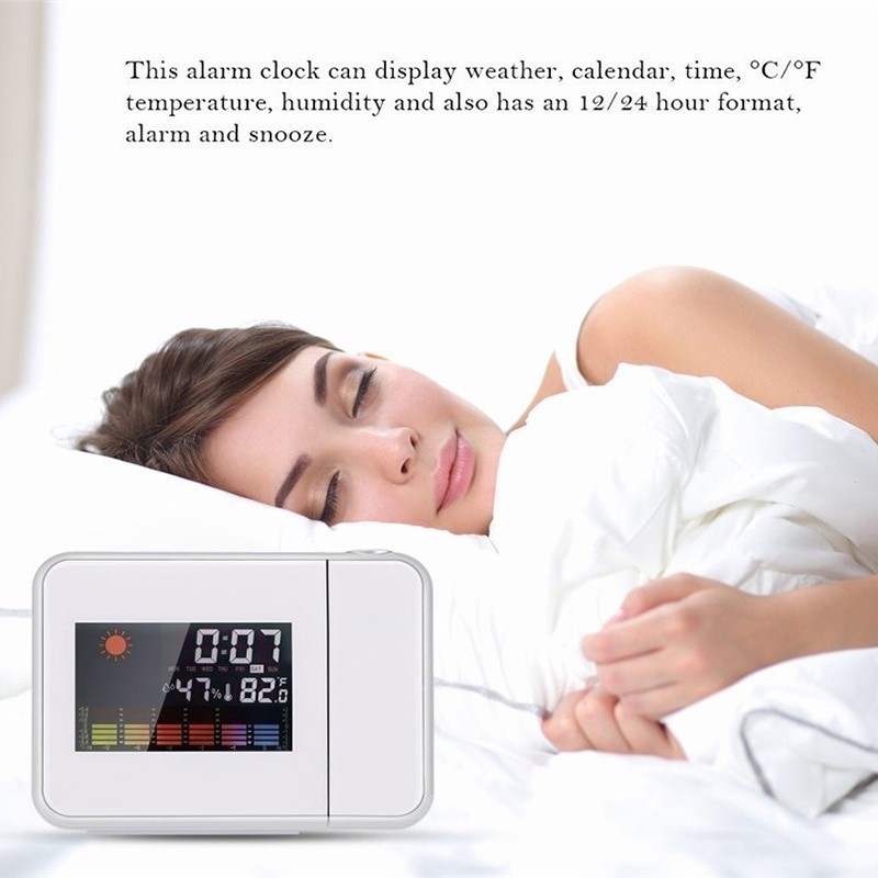 2020 new Projection Alarm Clock Digital Date Snooze Function Backlight Projector Desk Table Led Clock With Time Projection