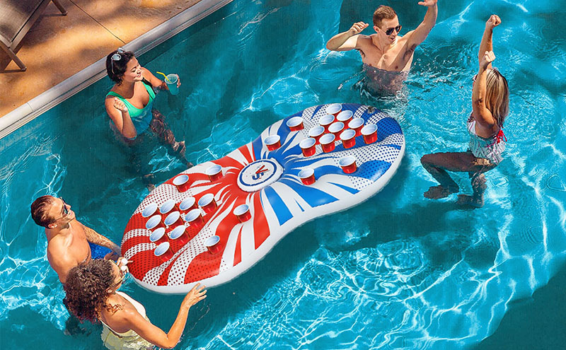 Inflatable Pong Pool Float Pool Floating Pong Table