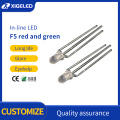 Straight plug f5-red general and-green two-color led light