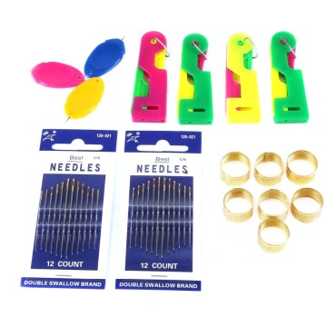 Sewing Needle 3-15pcs/lot Threader Thimble Thread Tool Threader Needle Easy Device Automatic Thread Sewing Supplies