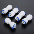 5Pcs RO Water System Equal Straight Connection Coupling Reducing Quick Fitting Reverse Osmosis Connector 1/4" 3/8" Hose