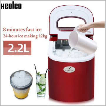Xeoleo Commercial Ice maker about 12kg/24h Ice machine Bullet type Ice make machine for bubble tea shop/cafe 9pcs cylindrical