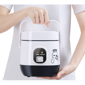 1.2L Portable Mini Electric Rice Cooker 2 Layers Heating Food Steamer Multifunction Meal Cooking Pot Lunch Box Cooking Machine