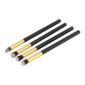 6PCS Black Wooden Handle Eye Shadow Brush Set Mask Makeup Brush Professional Eye Foundation Contour Eyeliner Brow Tool Cosmetic