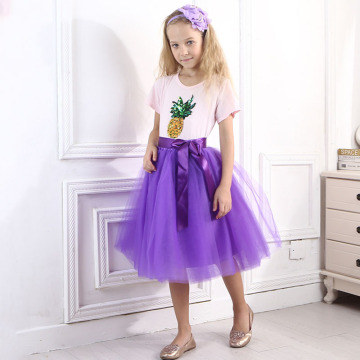 2020 Tutu Long Skirts Waistband Chiffon Kids Ball Gown Girls Clothes Children Clothing For Christmas Tulle Girls Skirts Princess