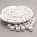 MHS.SUN A63 4MM-30MM With hole white imitation pearls beads loose Abs round beads for diy necklace making garment decoration