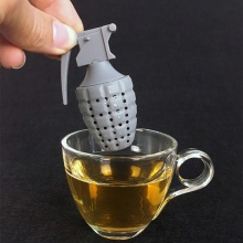Tea Bag Food Grade Leaf Herbal Spice Filter 1 Pcs Grenade Shape Tea Infuser Strainers Creative Filter Silicone Coffee Tea Acces
