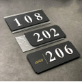 Customized House Sign Board&logo House Number Street Glass Effect Acrylic Name House Sticker for Apartment and Villa Door