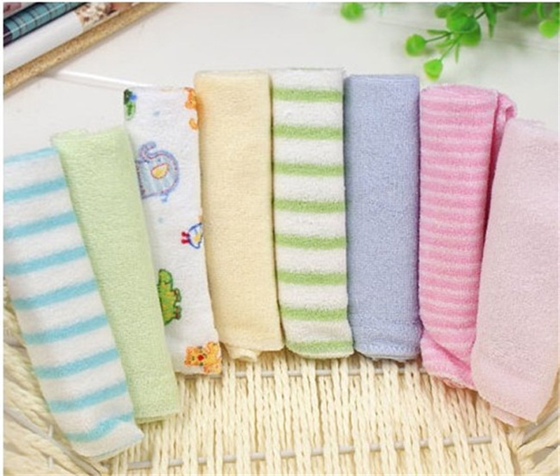8Pcs Baby Infant Newborn Cotton Bath Towel Washcloth Bathing Feeding Wipe Cloth Soft