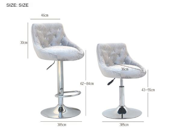 30%Modern Bar Stool Tabouret De Bar Furniture Make Up Chair Beauty Salon Furniture European dotomy style Simple Flannel