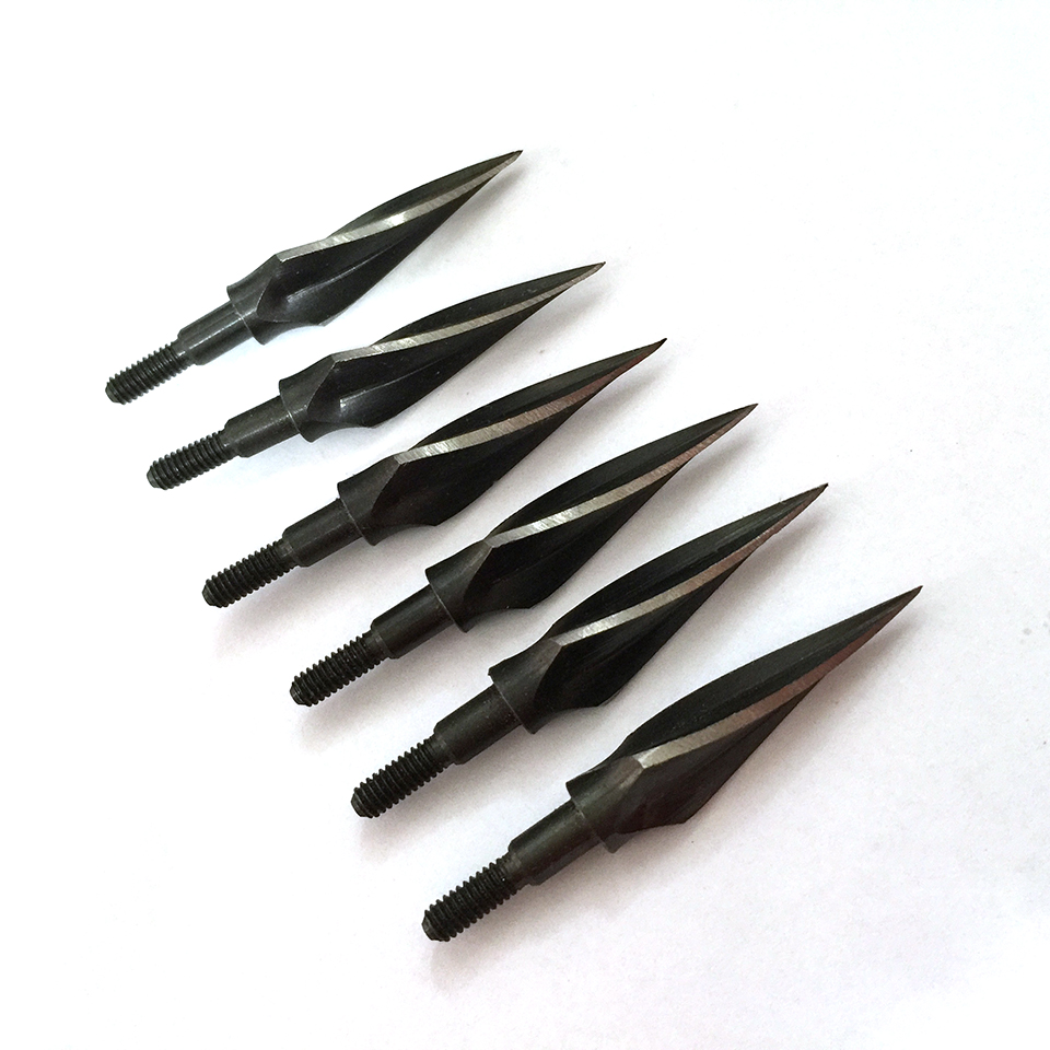 Carbon Steel Rotary Arrow Heads 135 Grain Broadheads Tips Arrow Points Archery Arrowheads for Compound Bow and Crossbow