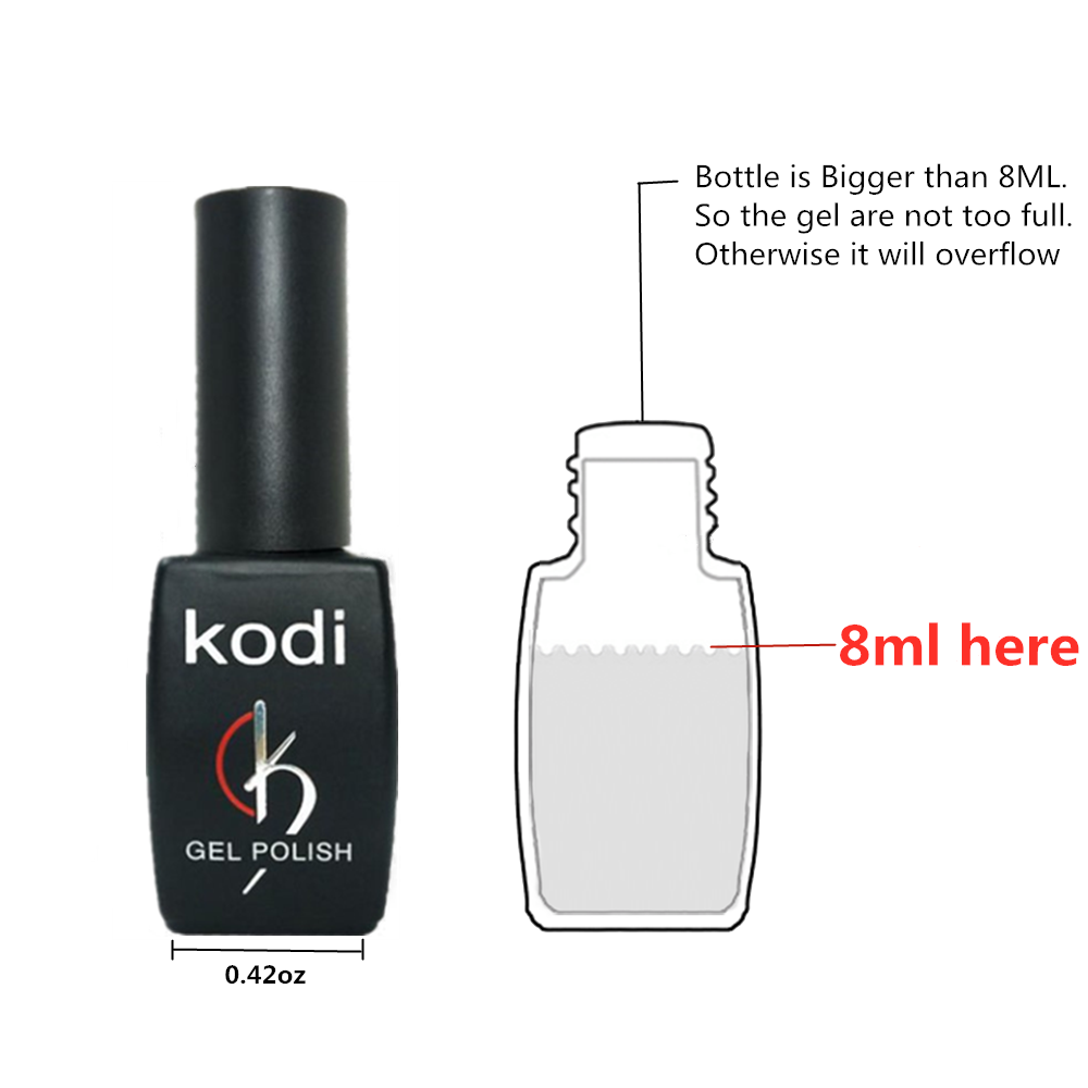 KODI 8ml Professional Platinum Glitter Led Soak Off Nail Gel Lacquer Shiny Sequins Decorations UV Gel Varnish Painting Flowers