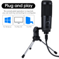 Recording USB Condenser Microphone Professional Studio Microphones For PC Computer Laptop Voice Podcasting For Youtobe Mic Stand