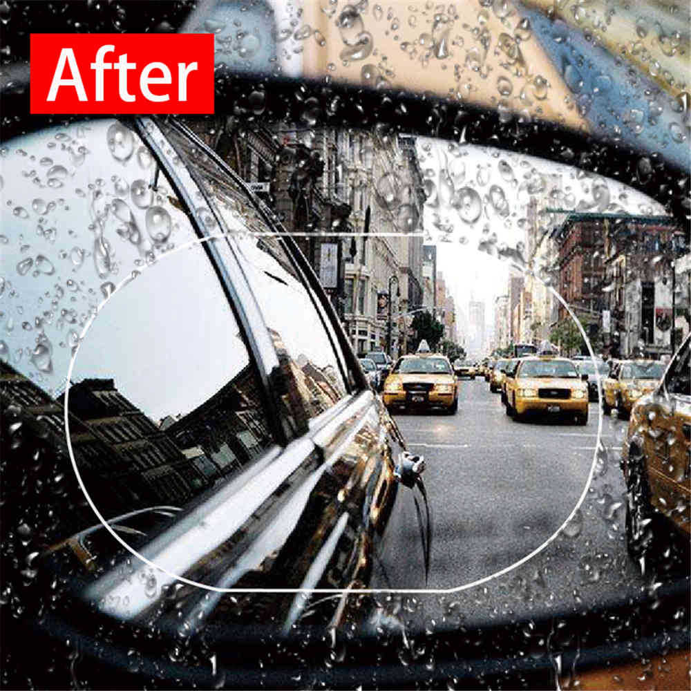 2Pcs/set Rainproof Car Accessories Car Mirror Window Clear Film Membrane Anti Fog Anti-glare Waterproof Sticker Driving Safety