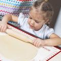 Large Pastry Silicone Mat Extra Thick Non Stick Baking Mat with Measurement Fondant Mat, Non-Slip Counter Mat,Dough Rolling Mat