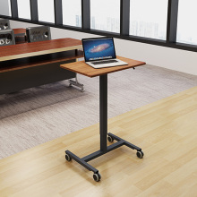 Pneumatic Height Adjustable Lectern with Wheels