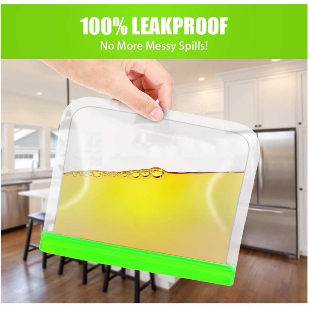 Reusable Storage Bags Leakproof Freezer Bags Lunch Bag For Food Marinate Storage Home Organization