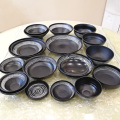 Black Big Bowl Canteen Restaurant A5 Melamine Dinnerware Hotel Wineshop Soup Bowl Victualing House Tableware Rice Bowl
