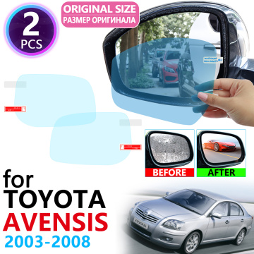for Toyota Avensis T250 T25 2003~2008 Full Cover Rearview Mirror Anti-Fog Rainproof Anti Fog Film Accessories 2004 2005 2007