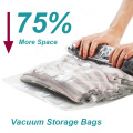 Roll-Up Compression Vacuum Storage Bags Foldable Travel Space Saver Bags Plastic Compressed Home Clothes Storage Bags 50*70cm