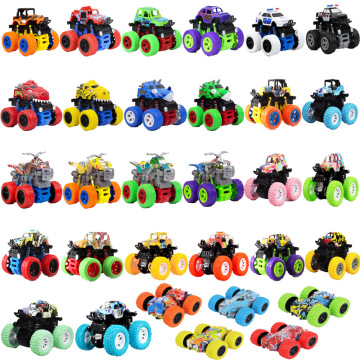 35 Styles Toys Car-Mini Inertial Off-Road Vehicle Pullback Children Shock Plastic Friction Stunt Car For Kids boys Toys Car Gift