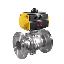 Stainless Steel Flanged Pneumatic Actuator Ball Valve