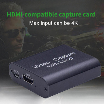 4K HDMI-compatible Video Capture Card 1080p Game Capture Card USB 3.0 Recorder Box Device For Live Streaming Video Recording