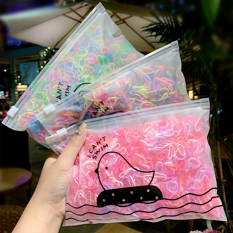 500/1000pcs/Pack Girls Colorful Small Disposable Rubber Gum For Ponytail Holder Elastic Hair Bands Children Hair Accessories