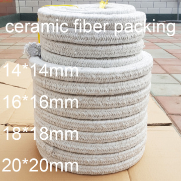 14mm 16mm 18mm 20mm ceramic fiber packing Ceramic fibre set base wire rod Braided Packing heat sealing strip refractory filling