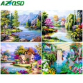 AZQSD Painting By Numbers Pictures Canvas Waterfall Scenery DIY Frameless Oil Painting Landscape Wall Art Home Decor SZGD174