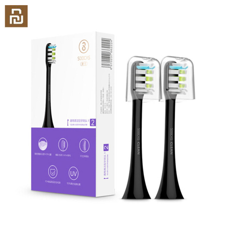 Original YOUPIN 2PCS SOOCAS Replacement Toothbrush Head for SOOCAS / SOOCARE X3 Mi Home APP Control Bluetooth Teethbrush