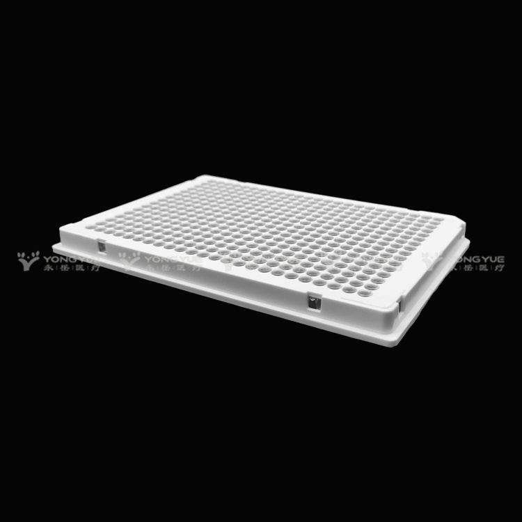 40ul 384 Well Pcr Plate Full Skirt White Frame Clear Tube