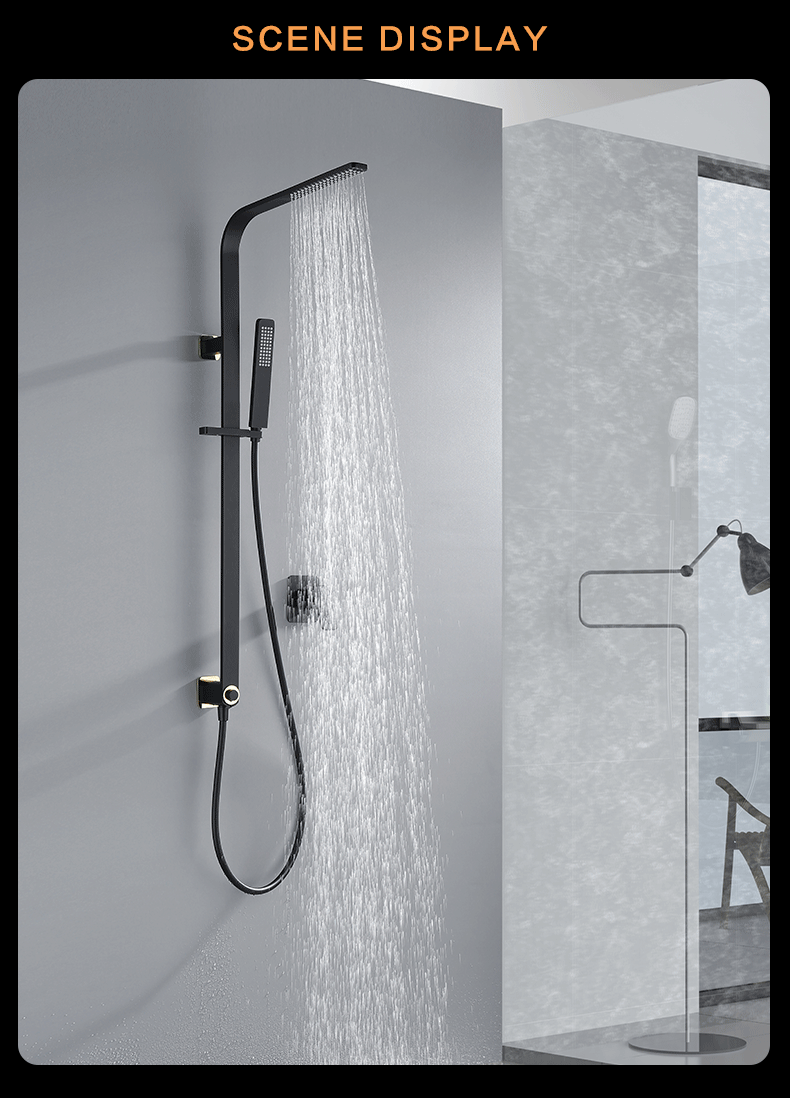 Modern Matte Black Shower System