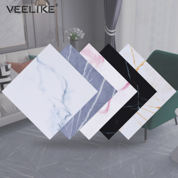 Self Adhesive Marble Wallpaper Waterproof Non-Slip Floor Sticker Living Room Ground Contact Paper Kitchen Backsplash Tile Decals