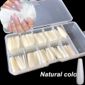 100 pcs transparent / natural / white false nails artificial pressure long ballet dancer false coffin nail art fake nail tips