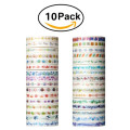 10 Rolls/pack Watercolor Leaves Washi Tape Decorative Sticky Paper Masking Adhesive Tape Scrapbooking DIY