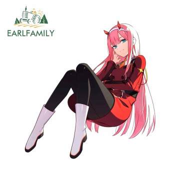 EARLFAMILY 13cm x 12.3cm For Pin on DARLING In The FRANXX Car Stickers Waterproof Decal Vinyl Material Suitable for RV Decor