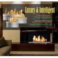 Inno-Fire 30 inch ethanol burner insert mounted fireplace wall