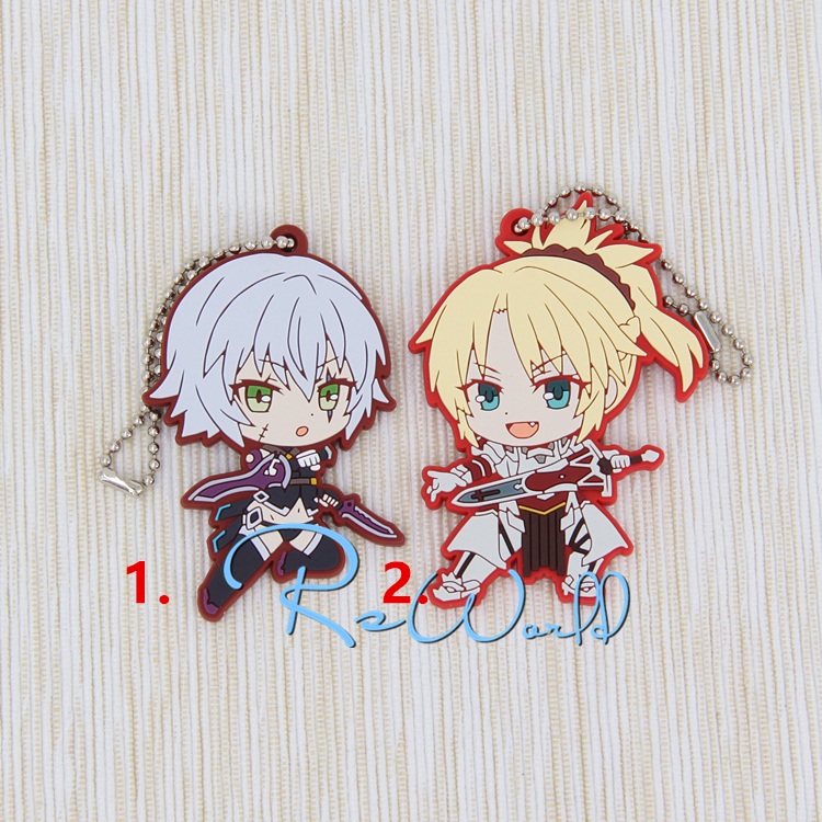 Fate/Grand Order Fate Apocrypha Anime Jack the Ripper Assassin Mordred Astolfo Joan of Arc Atalanta Semiramis Rubber Keychain