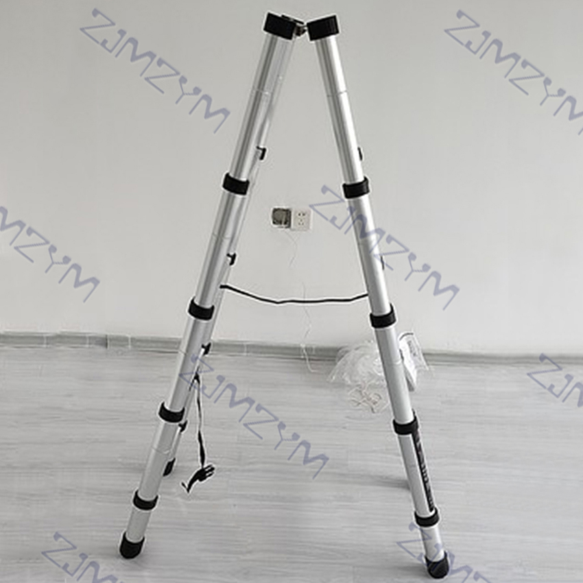 1.4M+1.4M Thickened Aluminum Alloy Telescopic Ladder Multi-purpose Herringbone Ladder Portable Home Folding Engineering Ladder