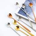 4Pcs/Lot Mini Stainless Steel Spoon Cute Ice Cream Coffee Soup Spoons Teaspoon Gold Plating Dessert Cake Sugar Spoon Tableware