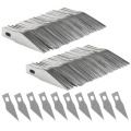 200PCS Replacement Hobby Blade Spare Blades Steel Craft Knife Blades for DIY Art Work Cutting